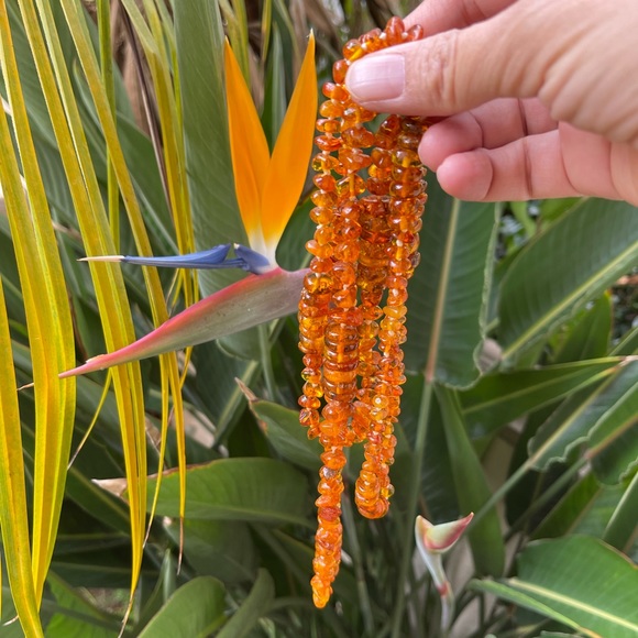 Genuine natural unheated Baltic honey amber long heavy necklace - Picture 9 of 13